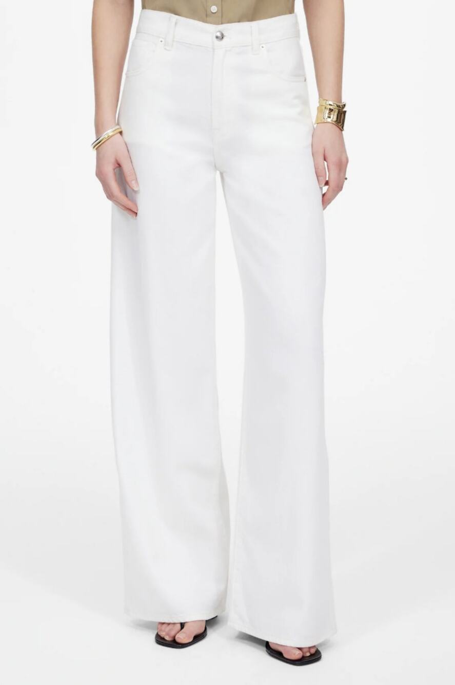 Madewell Tall Superwide-Leg Jeans WMN T32 White NU710 Airy Denim Edition Hi Rise